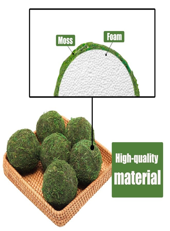 Wuyituart 6 Pcs Faux Moss Balls Decorative 3.1 Inch Artificial Green Moss Balls Decor - Image 3